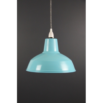 Metal Shade Pendant Vibrant Blue