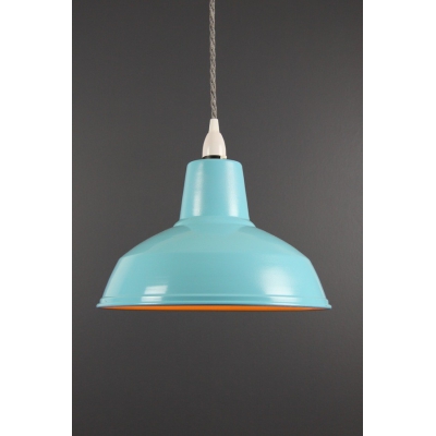 Metal Shade Pendant Vibrant Blue