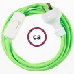 Wiring Green Fluo textile cable RF06 - 1.80 mt