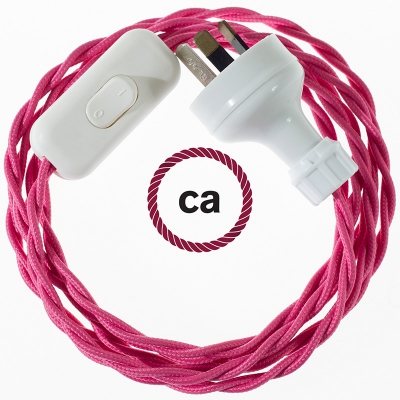 Wiring Fuchsia Rayon textile cable TM08 - 1.80 mt