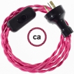 Wiring Fuchsia Rayon textile cable TM08 - 1.80 mt