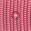 Pendant for lampshade, suspended lamp with ZigZag Red textile cable RZ09