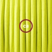 Pendant for lampshade, suspended lamp with Yellow Fluo textile cable RF10