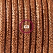 Pendant for lampshade, suspended lamp with Glittering Copper textile cable RL22