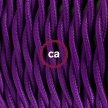 Pendant for lampshade, suspended lamp with Violet Rayon textile cable TM14