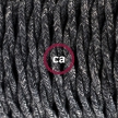 Pendant for lampshade, suspended lamp with Anthracite Natural Linen textile cable TN03