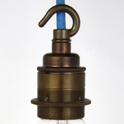 Lampholder Large Brass with Hook