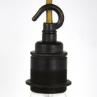 Lampholder Large Bronze with Hook Edison Screw E27