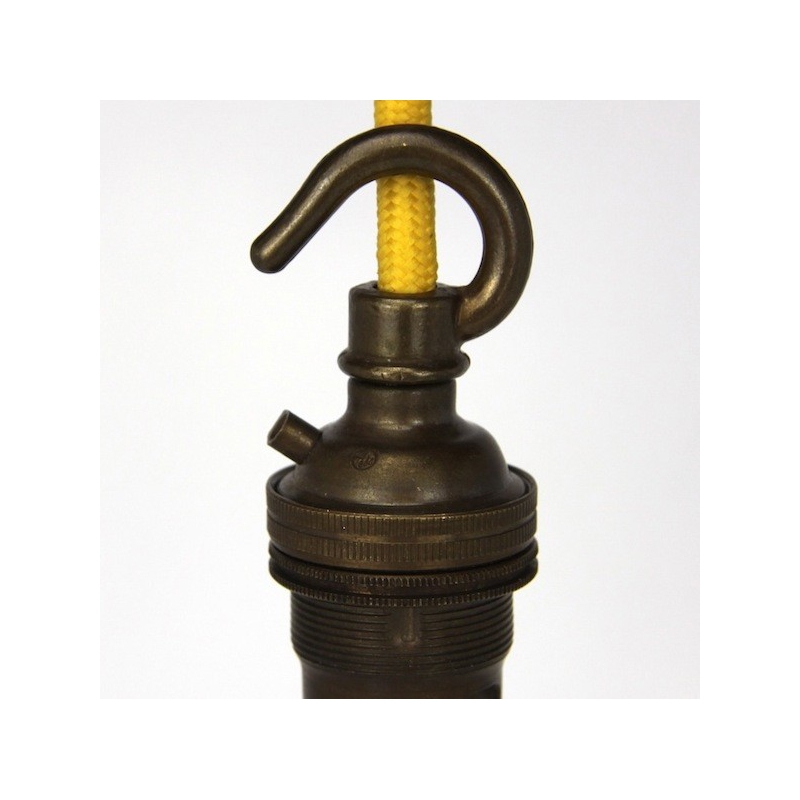 Lampholder Small Brass with Hook