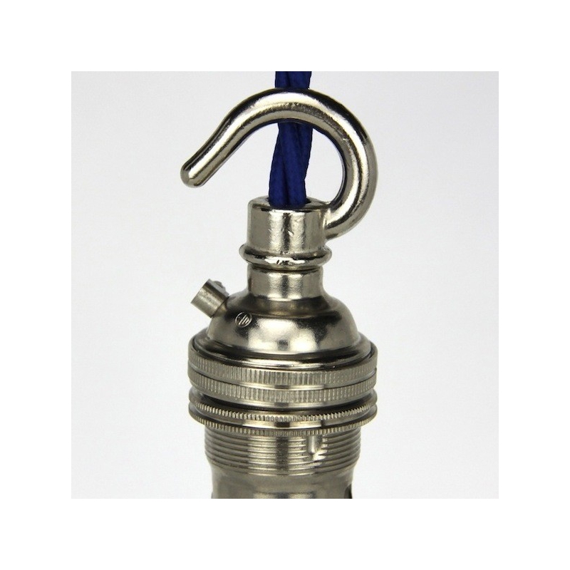 Lampholder Small Nickel with Hook