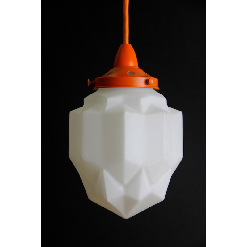 Art Deco Pendant: Orange