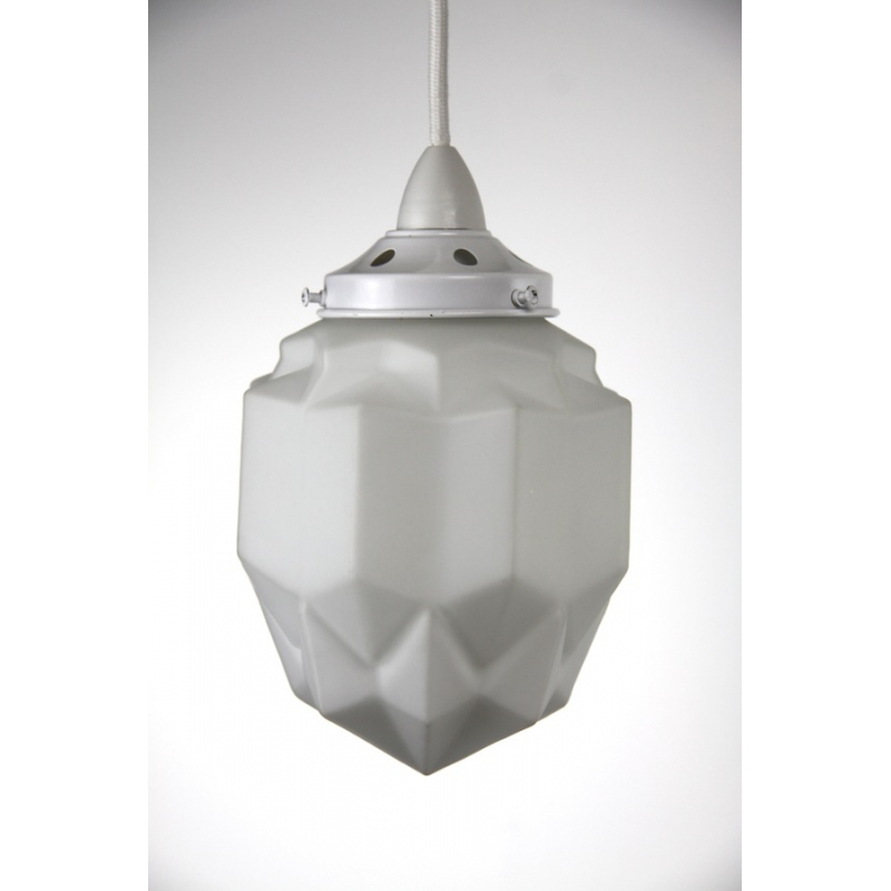 Art Deco Pendant: White