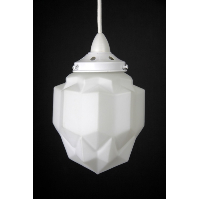 Art Deco Pendant: White