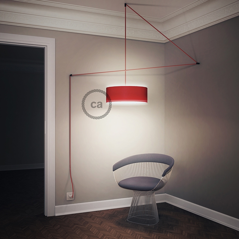 Create your RD54 Stripes Anthracite Snake for lampshade and bring the light wherever you want.