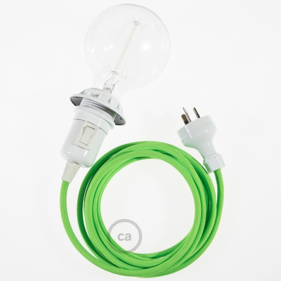 Create your RF06 Green Fluo Snake for lampshade and bring the light wherever you want.