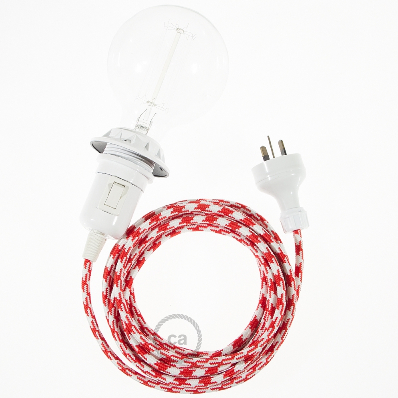 Create your RP09 Bicolored Red Snake for lampshade and bring the light wherever you want.