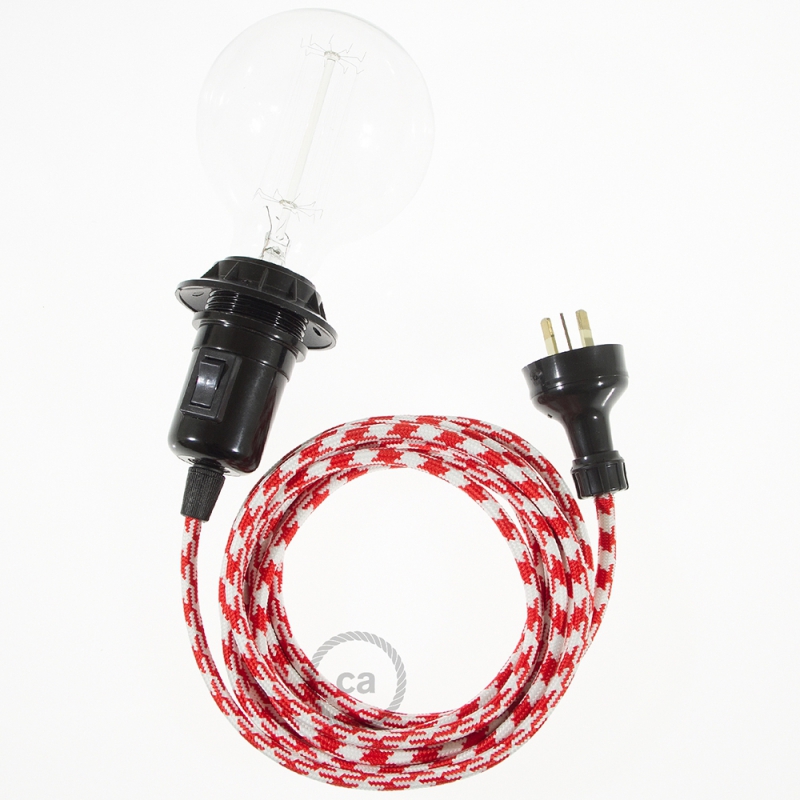 Create your RP09 Bicolored Red Snake for lampshade and bring the light wherever you want.