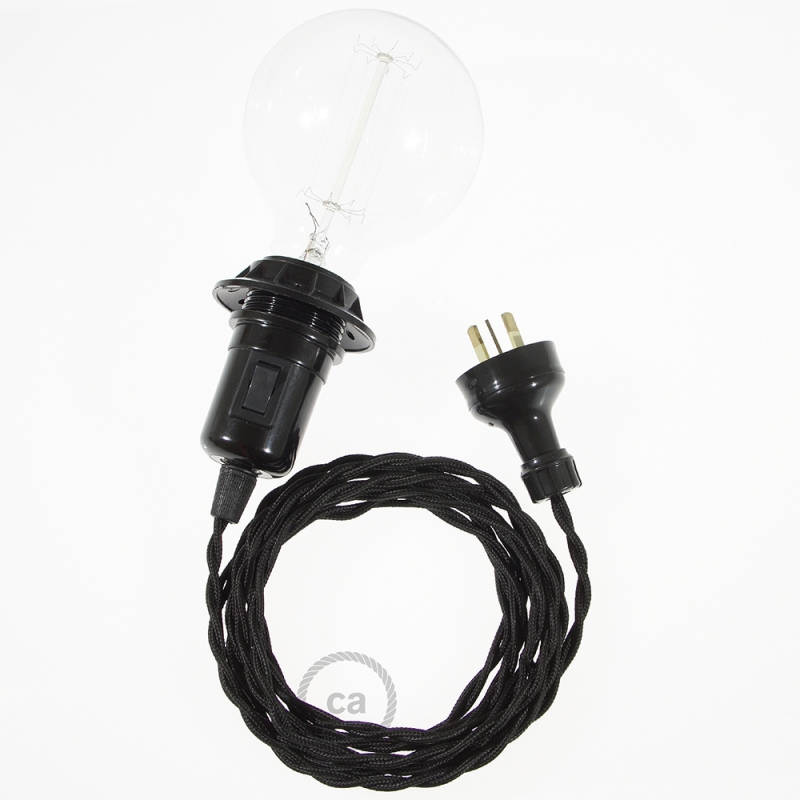 Create your TM04 Black Rayon Snake for lampshade and bring the light wherever you want.