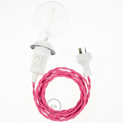 Create your TM08 Fuchsia Rayon Snake for lampshade and bring the light wherever you want.