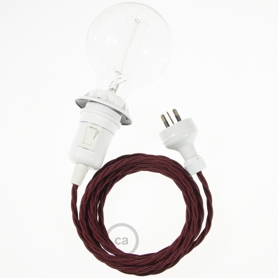 Create your TM19 Burgundy Rayon Snake for lampshade and bring the light wherever you want.