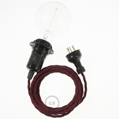 Create your TM19 Burgundy Rayon Snake for lampshade and bring the light wherever you want.