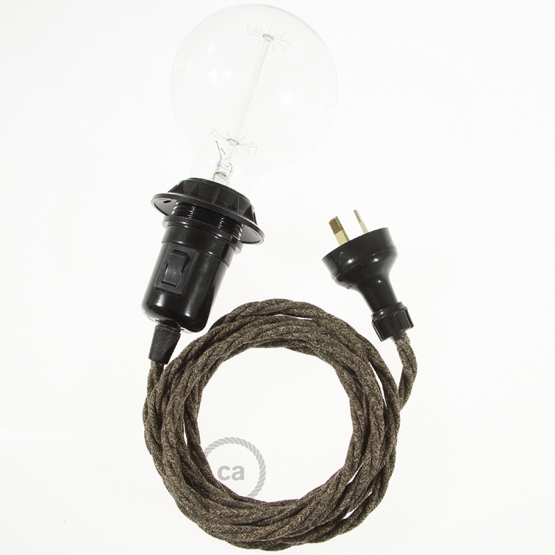 Create your TN04 Brown Natural Linen Snake for lampshade and bring the light wherever you want.