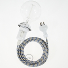 Create your RD55 Stripes Steward Blue Snake for lampshade and bring the light wherever you want.