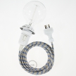 Create your RD55 Stripes Steward Blue Snake for lampshade and bring the light wherever you want.