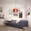 Create your RD65 Lozenge Steward Blue Snake for lampshade and bring the light wherever you want.