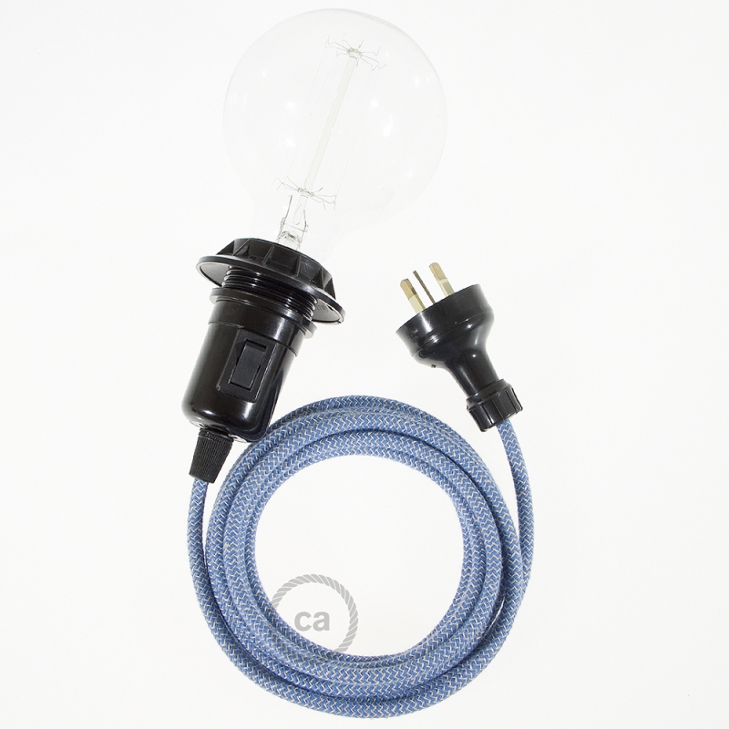 Create your RD75 ZigZag Steward Blue Snake for lampshade and bring the light wherever you want.