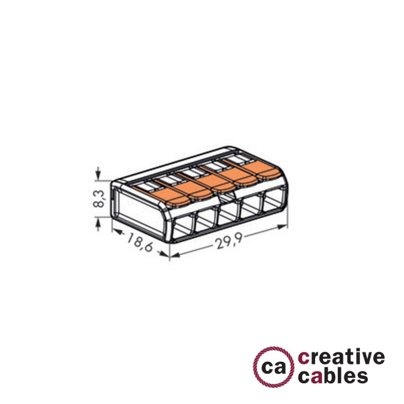 5 poles Transparent Universal Splicing Connectors