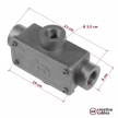 Four-outlet, X-shaped Junction box for Creative-Tube, aluminium case