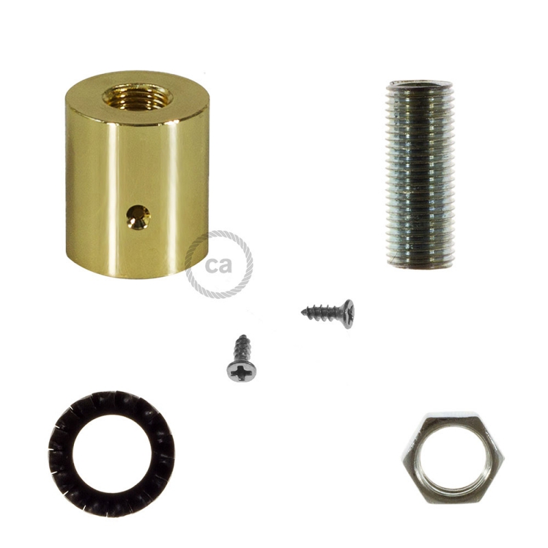 Brass metal cable terminal for 16 mm Creative-Tube, accessories included