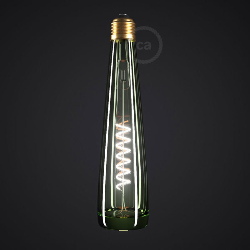 Green Bottle LED Designer Light Bulb 8W E27 Dimmable 2200K