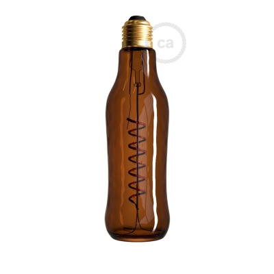 Brown Beer Bottle LED Designer Light Bulb 8W E27 Dimmable 2200K