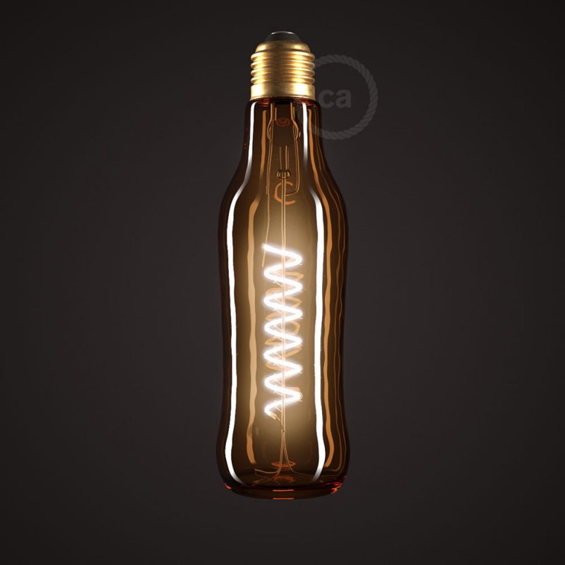 Brown Beer Bottle LED Designer Light Bulb 8W E27 Dimmable 2200K