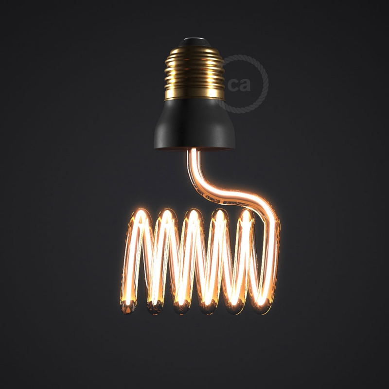 LED Art Loop Cross Light Bulb 12W E27 Dimmable 2200K