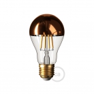 Copper half sphere Drop A60 LED light bulb 7W E27 2700K Dimmable