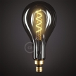 XXL LED Smoky Light Bulb - Pear A165 Curved Double Spiral Filament - 5W E27 Dimmable 2000K