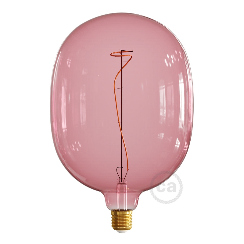 LED Light Bulb Egg Berry red, Pastel collection, vine filament 4W E27 Dimmable 2200K