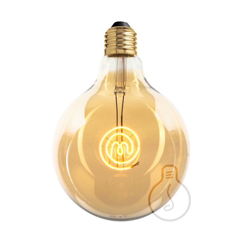 LED Light Bulb Globe G125 Masterchef line Logo Filament 4W E27 Dimmable 2000K