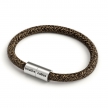 Bracelet with Matt silver magnetic clasp and RN04 cable