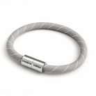 Bracelet with Matt silver magnetic clasp and ERD22 cable