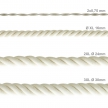 XL electrical cord, electrical cable 3x0,75. Raw cotton fabric covering. Diameter 16mm.