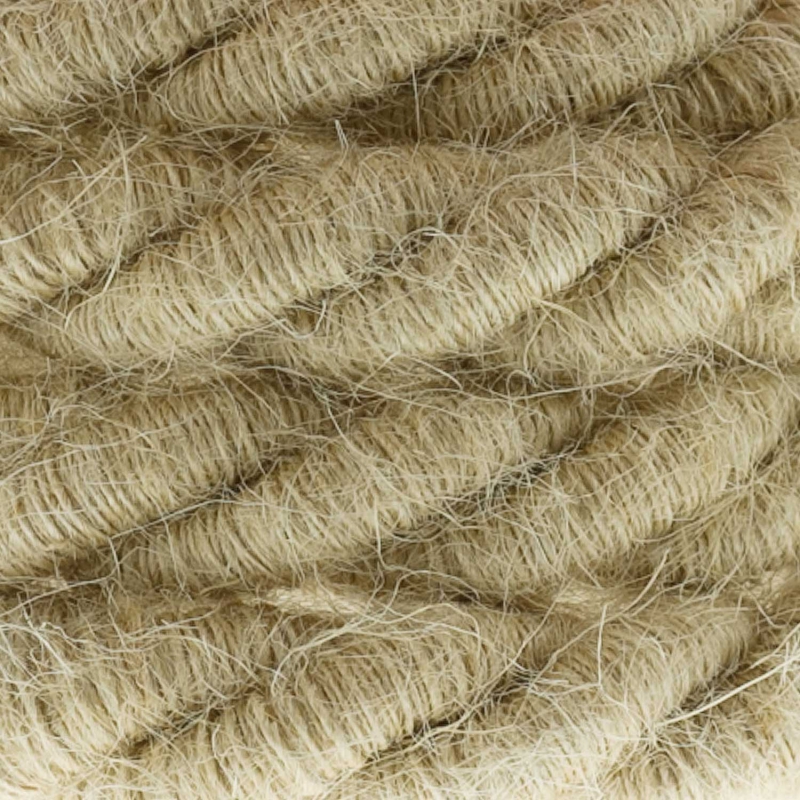 XL electrical cord, electrical cable 3x0,75. Rough jute fabric covering. Diameter 16mm.