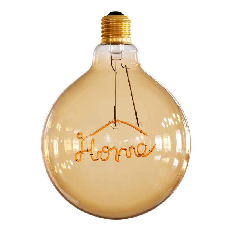 LED Golden Light Bulb for pendant lamp - Globe G125 Single Filament “Home” - 4W E27 Decorative Vintage 2000K