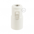 Thermoplastic E27 lamp holder kit with switch