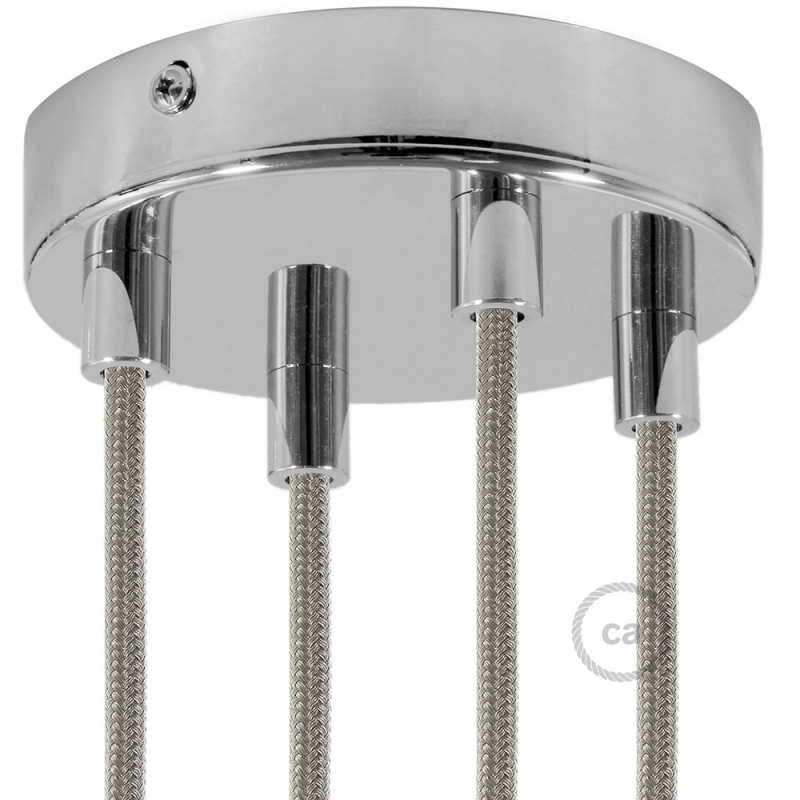 Cylindrical metal 4-hole ceiling rose kit