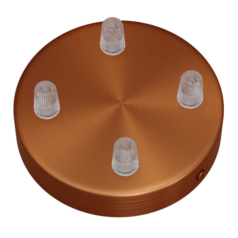 Cylindrical metal 4-hole ceiling rose kit