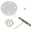 Cylindrical metal 4-hole ceiling rose kit